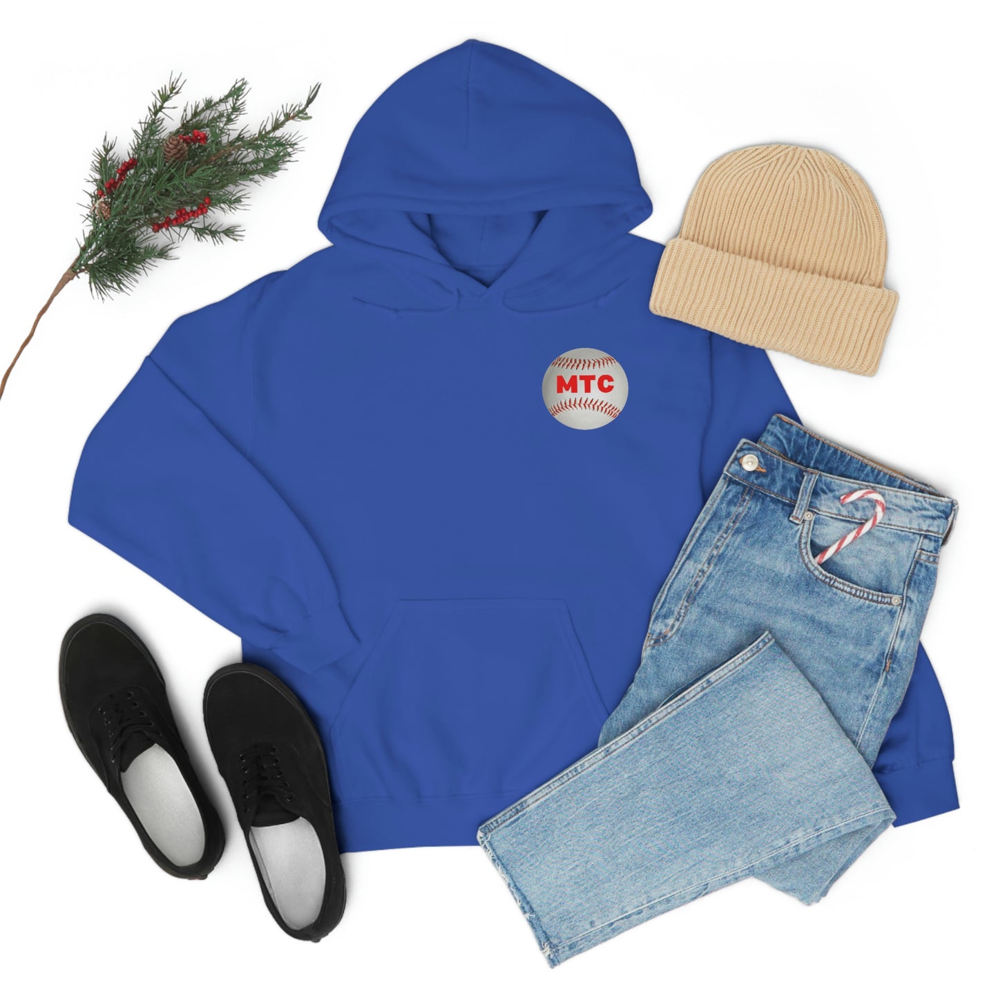 My Sport is Harder Than Yours Red Bat (Royal Blue) Hooded Sweatshirt