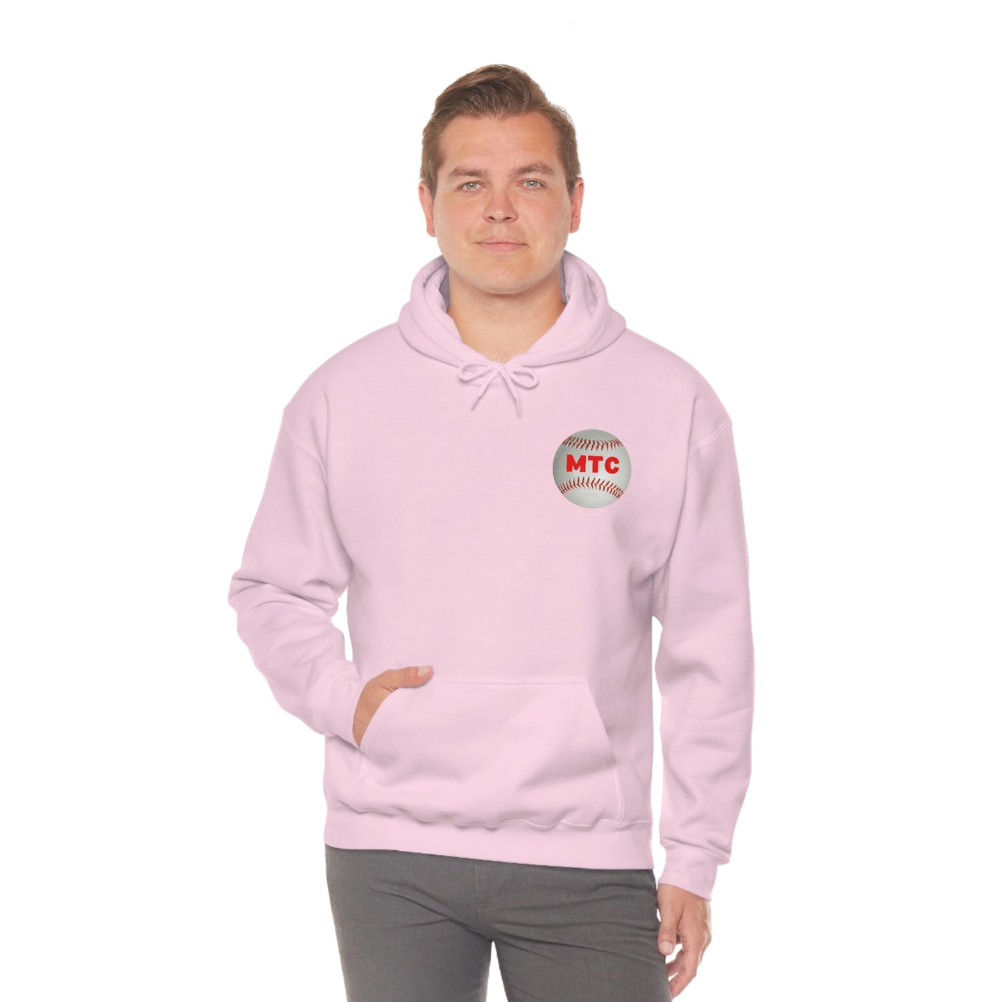My Sport is Harder Than Yours Red Bat (Light Pink) Hooded Sweatshirt