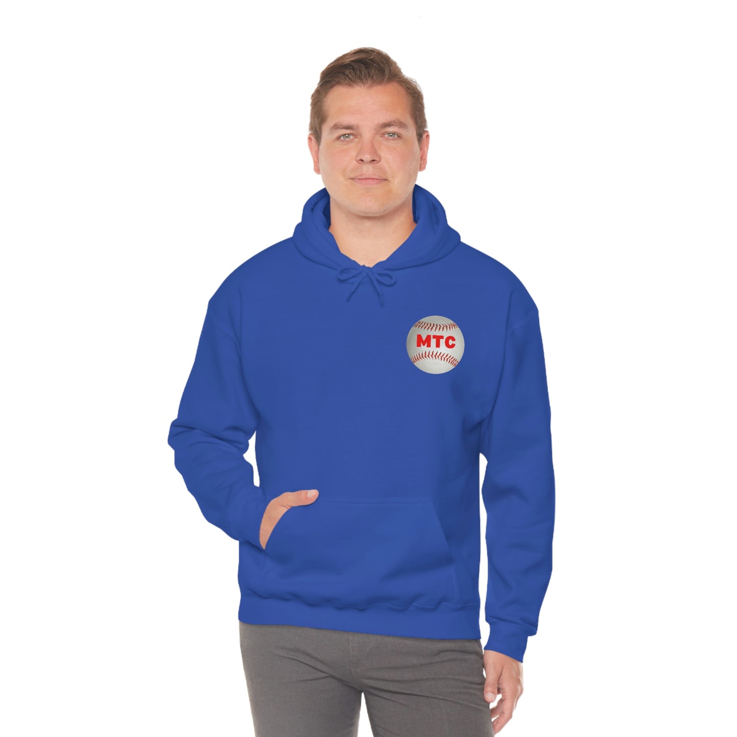 My Sport is Harder Than Yours Red Bat (Royal Blue) Hooded Sweatshirt