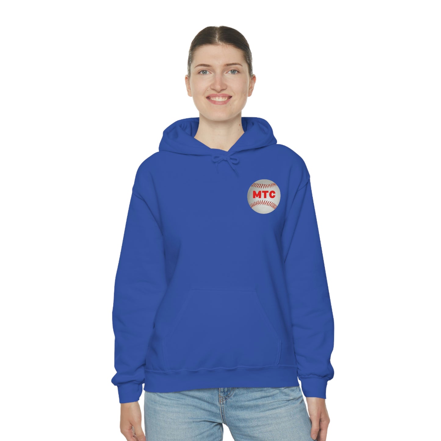 My Sport is Harder Than Yours Red Bat (Royal Blue) Hooded Sweatshirt