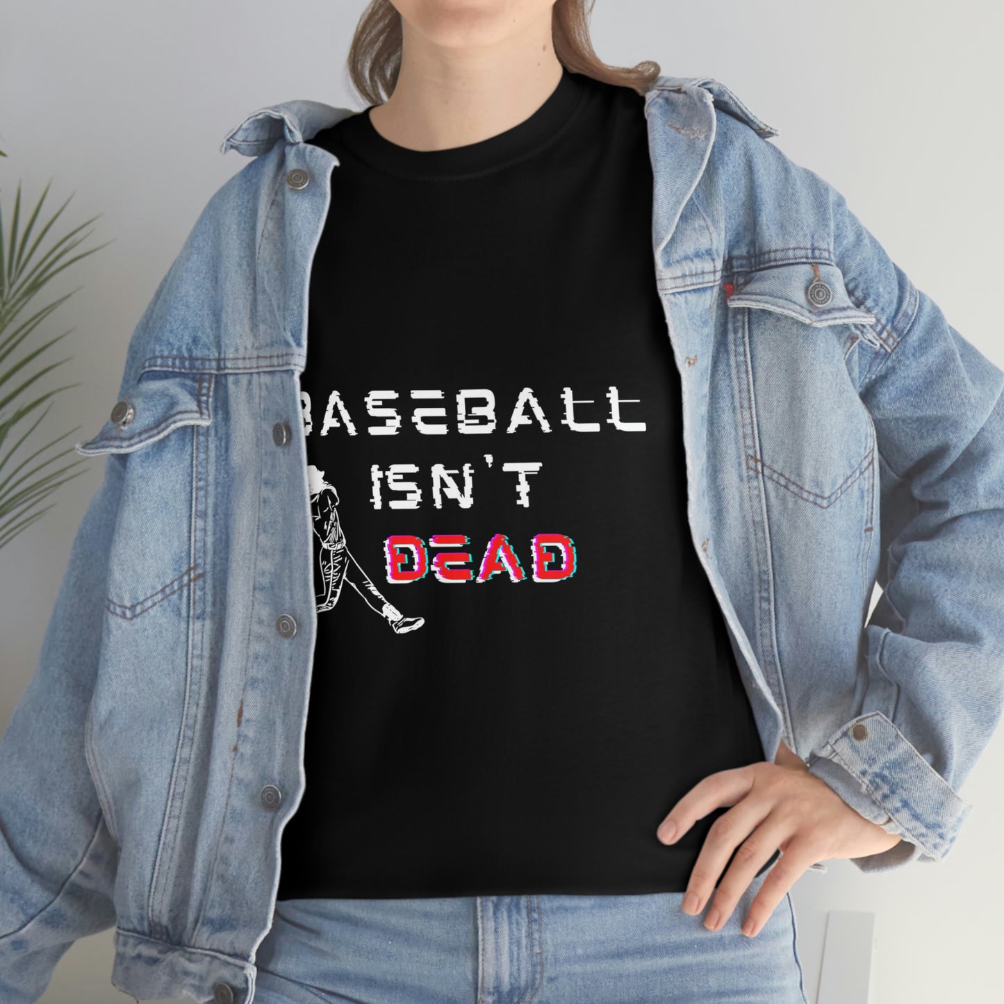 Baseball Isn't Dead Red Front (black) Tee