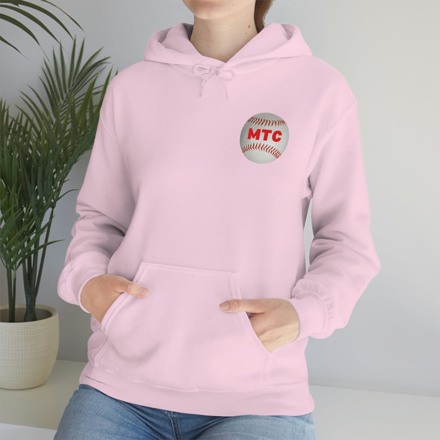 My Sport is Harder Than Yours Red Bat (Light Pink) Hooded Sweatshirt