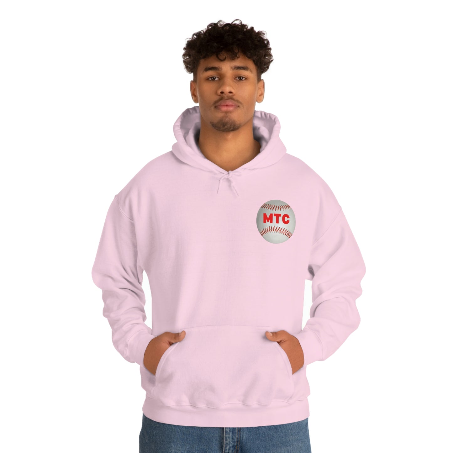 My Sport is Harder Than Yours Red Bat (Light Pink) Hooded Sweatshirt