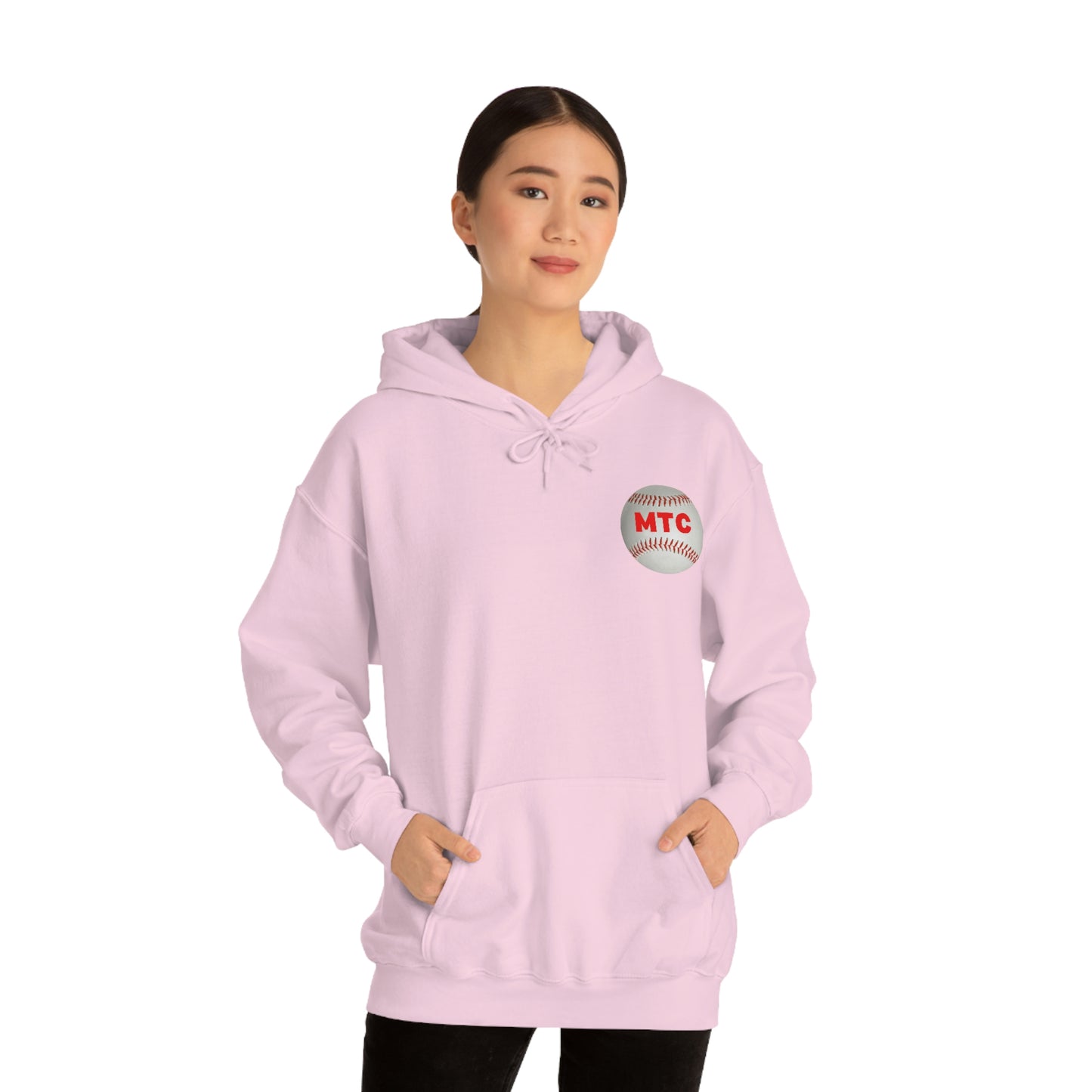 My Sport is Harder Than Yours Red Bat (Light Pink) Hooded Sweatshirt