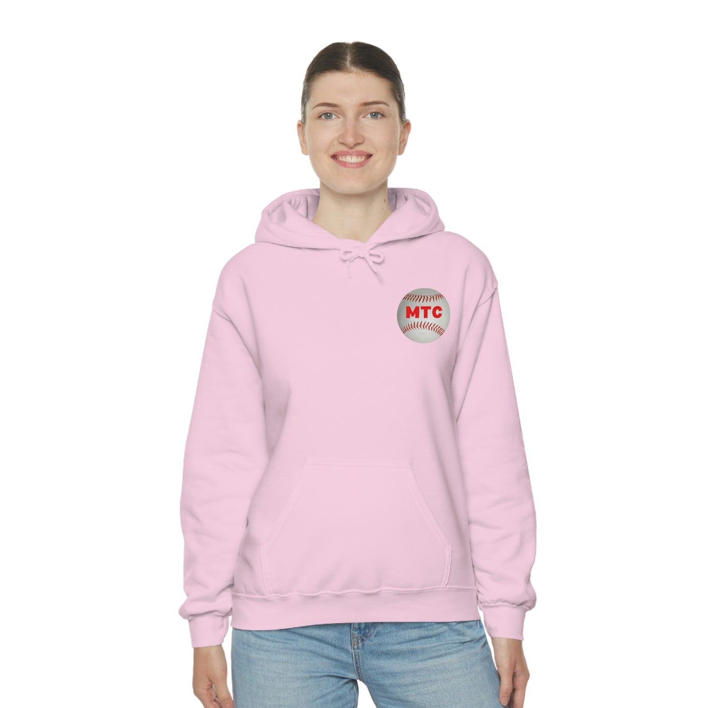My Sport is Harder Than Yours Red Bat (Light Pink) Hooded Sweatshirt
