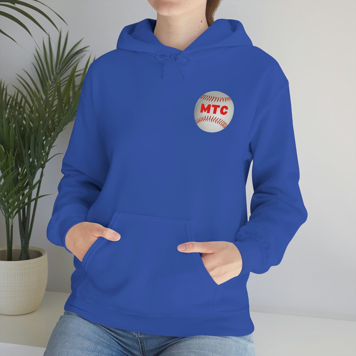 My Sport is Harder Than Yours Red Bat (Royal Blue) Hooded Sweatshirt