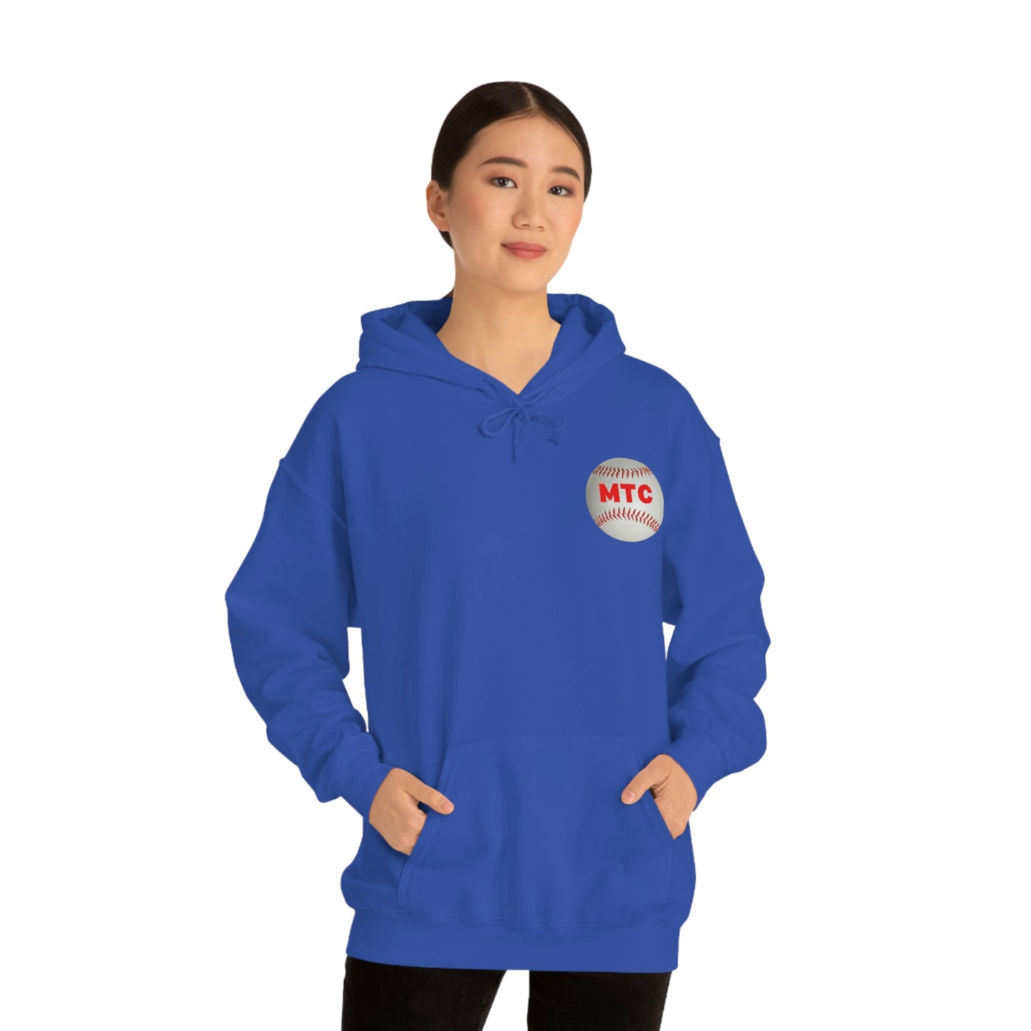 My Sport is Harder Than Yours Red Bat (Royal Blue) Hooded Sweatshirt
