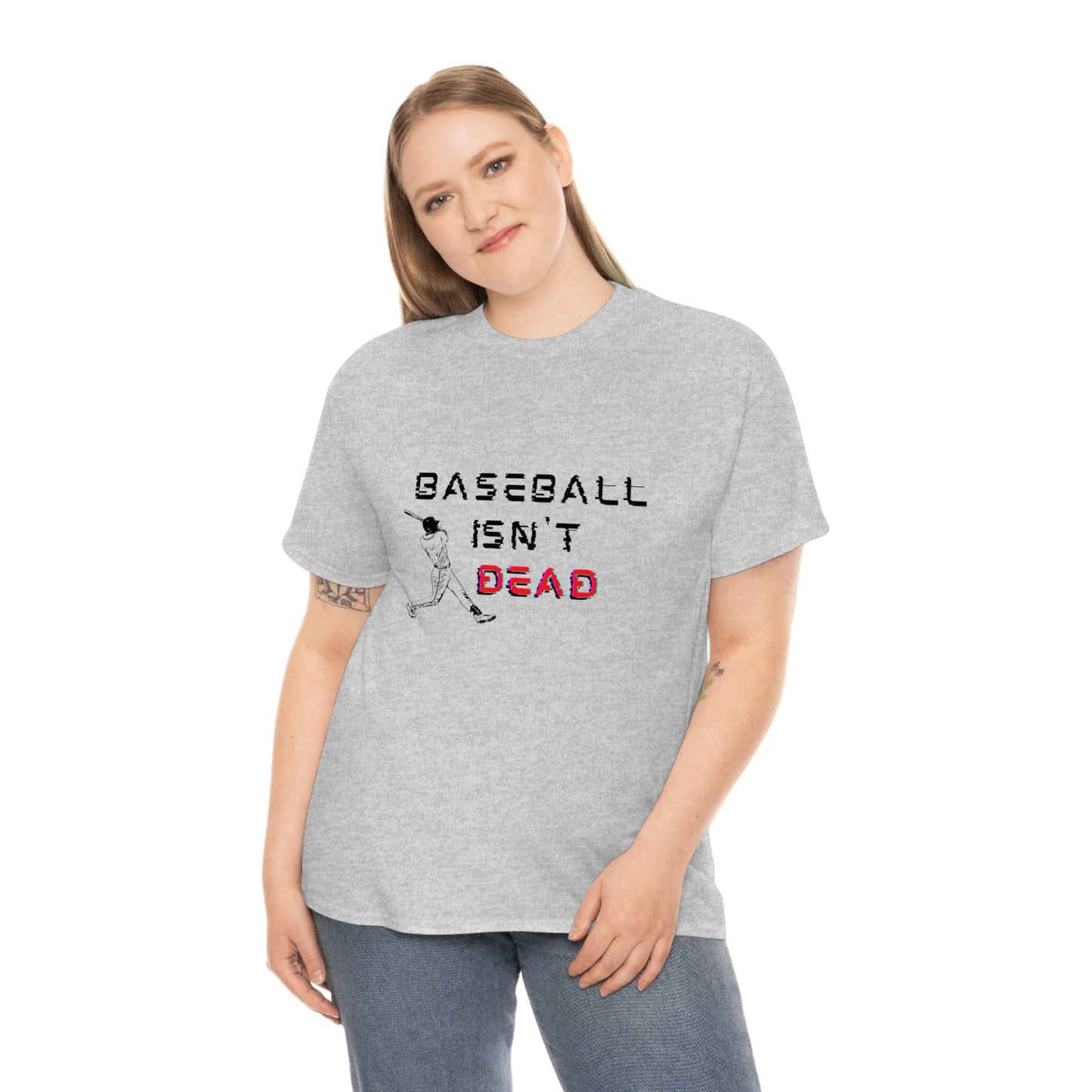 Baseball Isn't Dead Red Front (grey) Tee