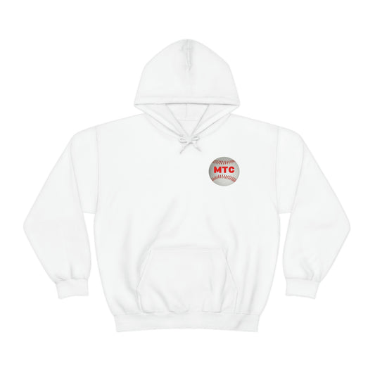 My Sport is Harder Than Yours Red Bat (White) Hooded Sweatshirt