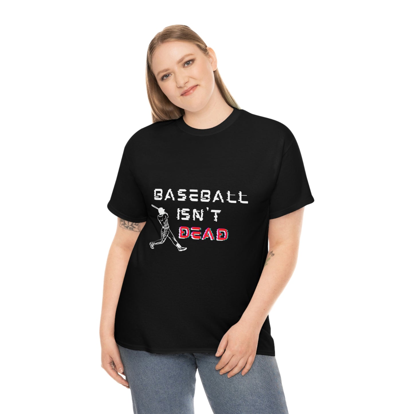 Baseball Isn't Dead Red Front (black) Tee