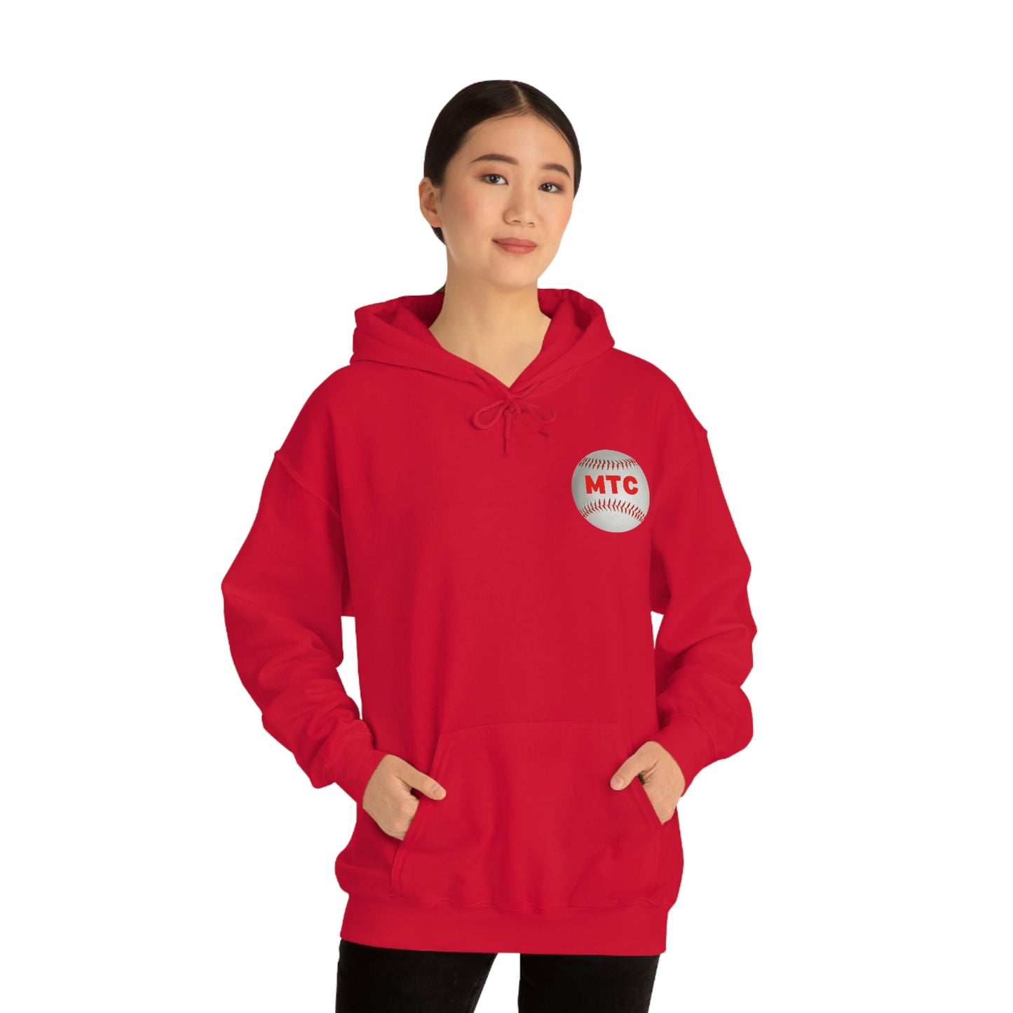 My Sport is Harder Than Yours Blue Bat (Red) Hooded Sweatshirt