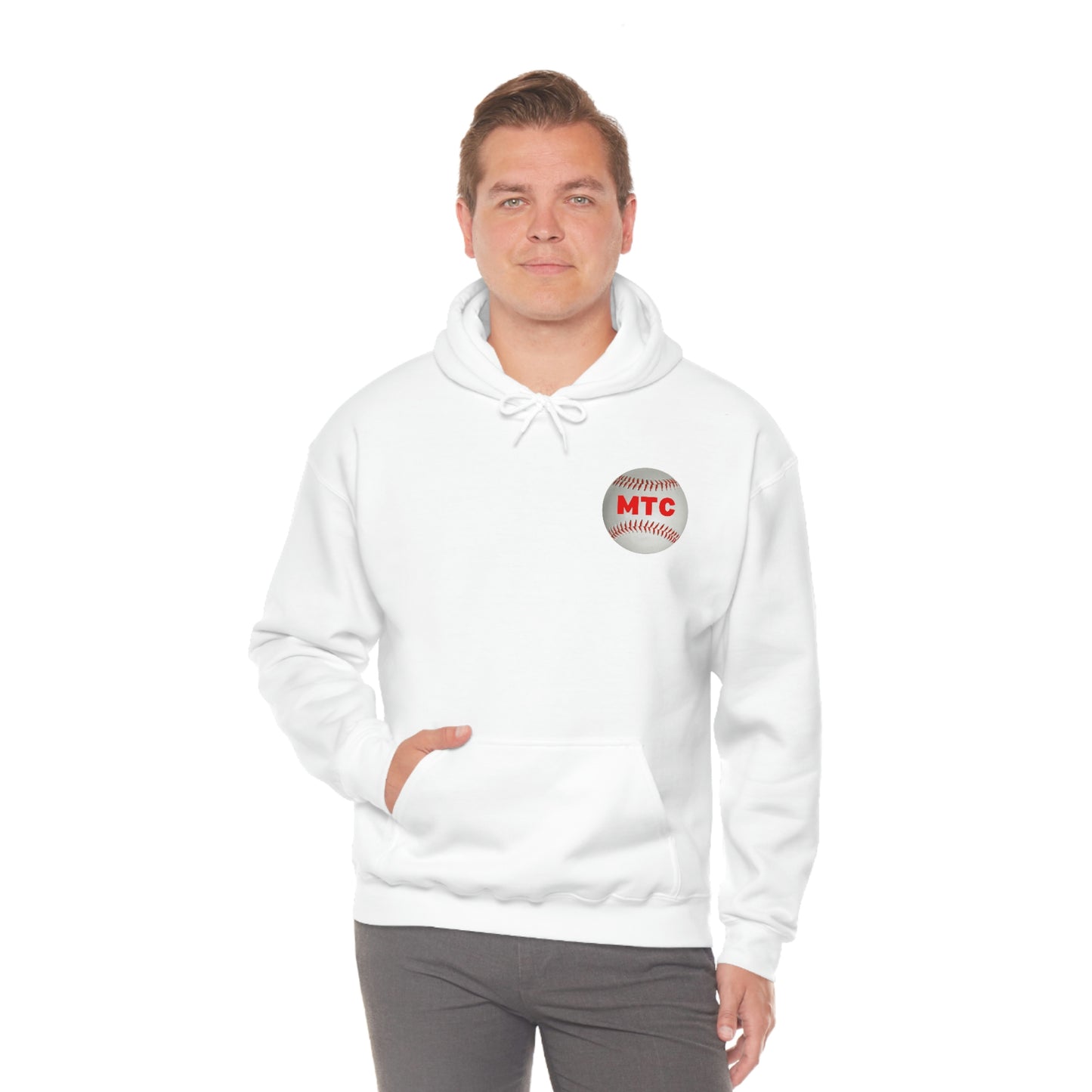 My Sport is Harder Than Yours Red Bat (White) Hooded Sweatshirt