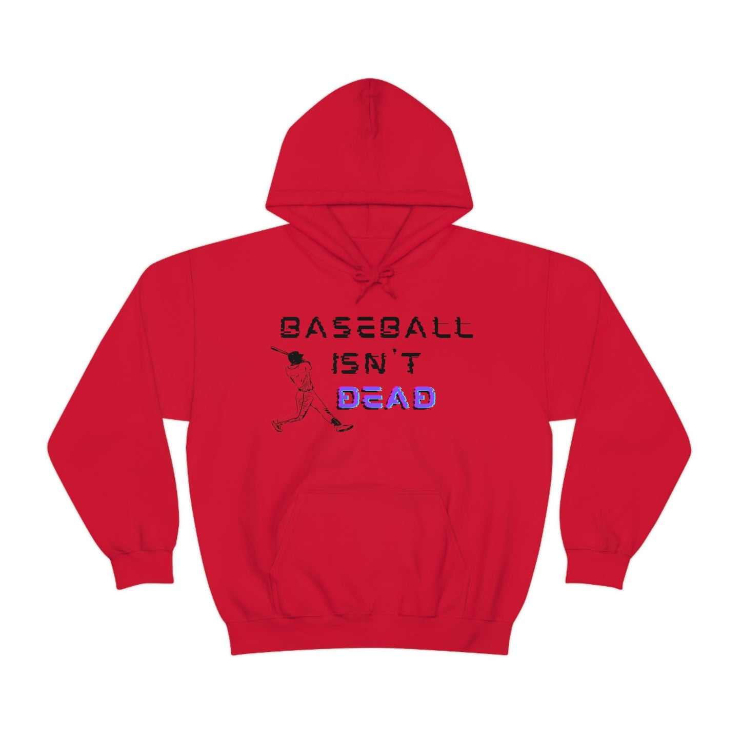 Baseball Isn't Dead Purple Front (red) Hooded Sweatshirt