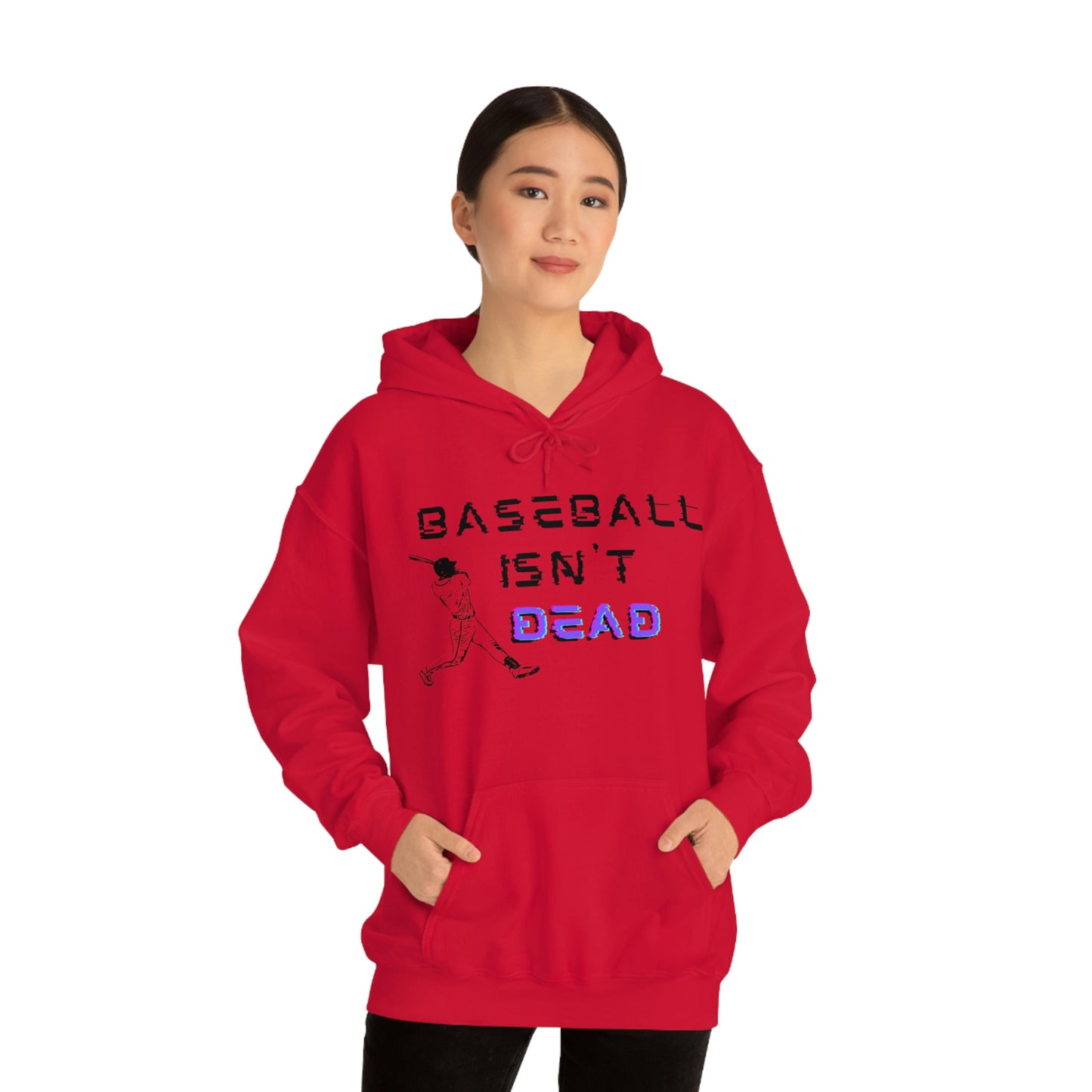 Baseball Isn't Dead Purple Front (red) Hooded Sweatshirt