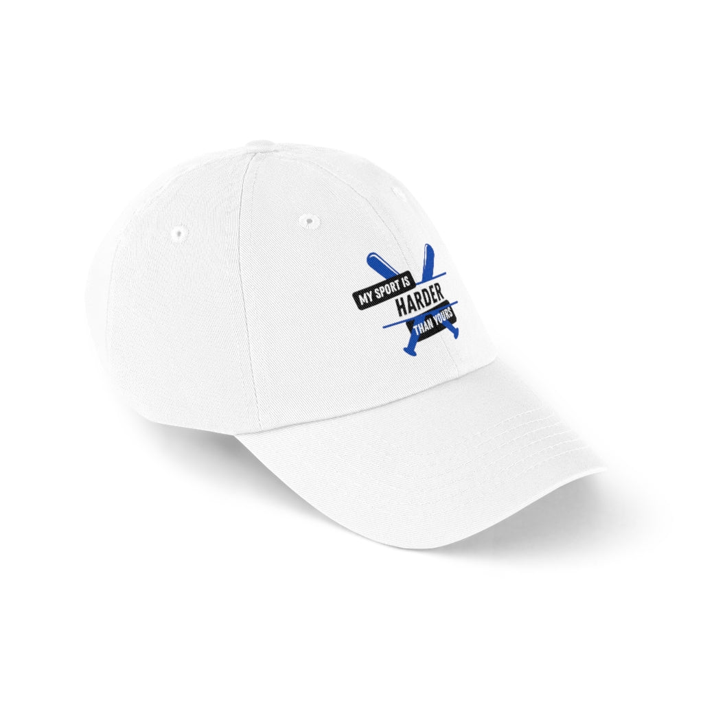 My Sport Is Harder Than Yours (Blue Bat) Baseball Cap