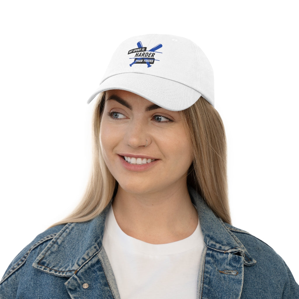 My Sport Is Harder Than Yours (Blue Bat) Baseball Cap