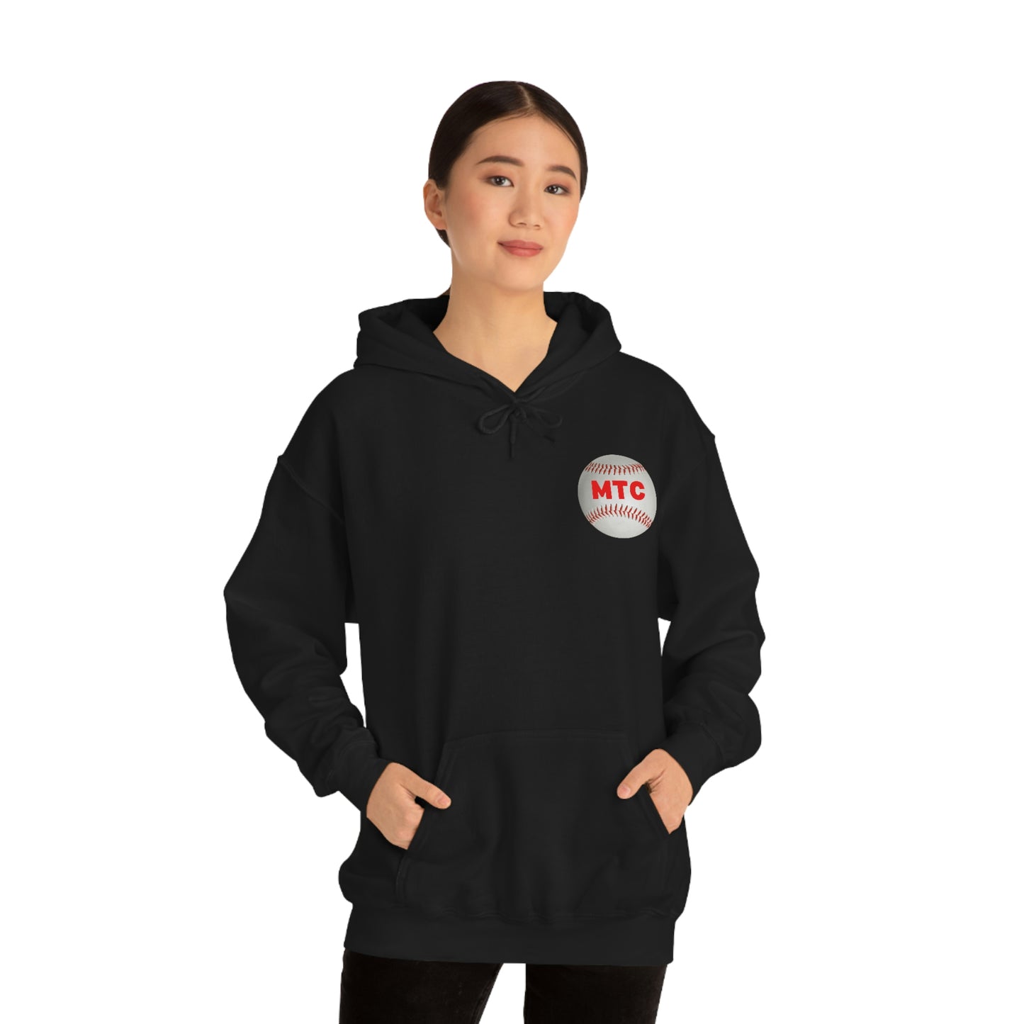 My Sport is Harder Than Yours Red Bat (Black) Hooded Sweatshirt