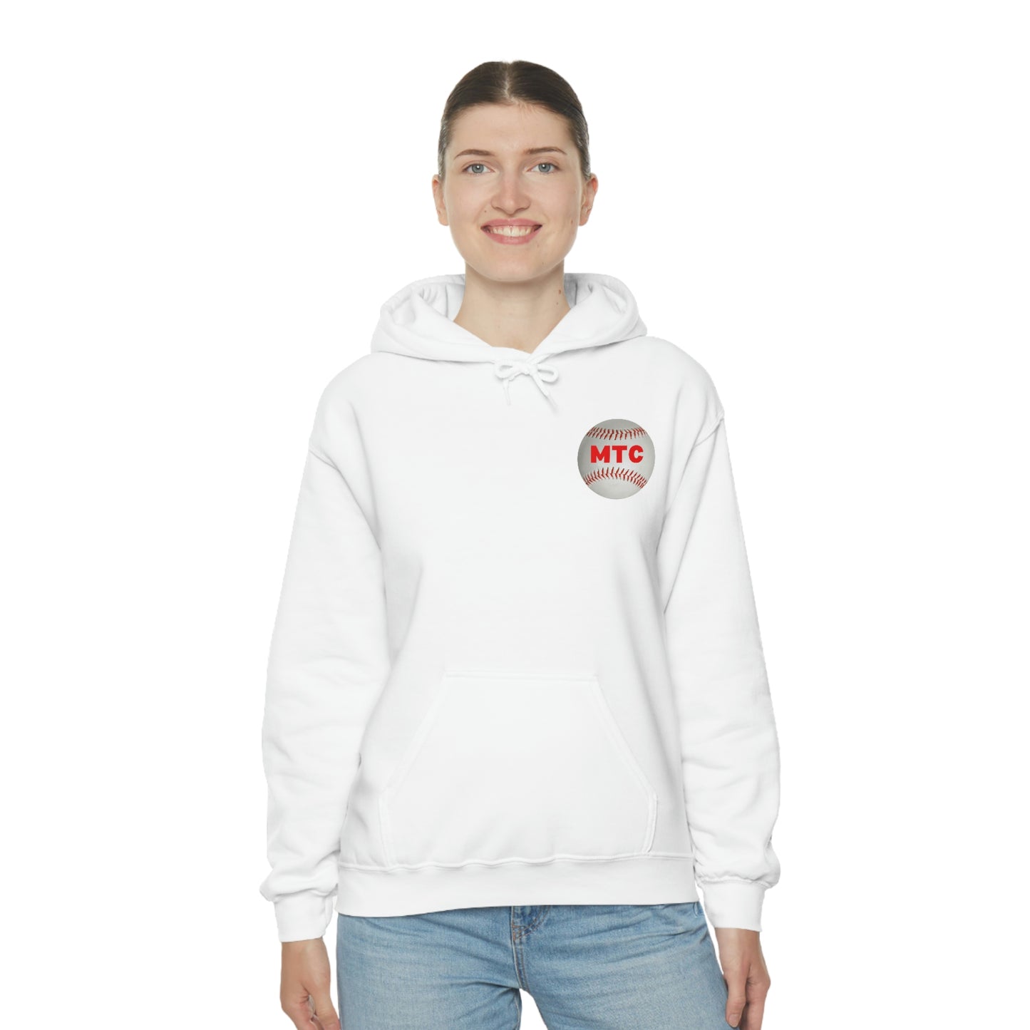 My Sport is Harder Than Yours Red Bat (White) Hooded Sweatshirt