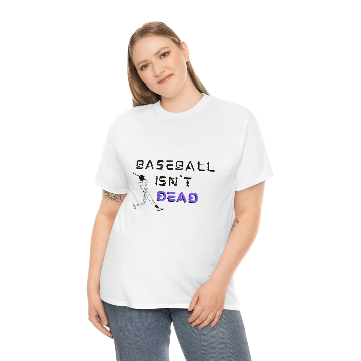 Baseball Isn't Dead Purple Front (white) Tee