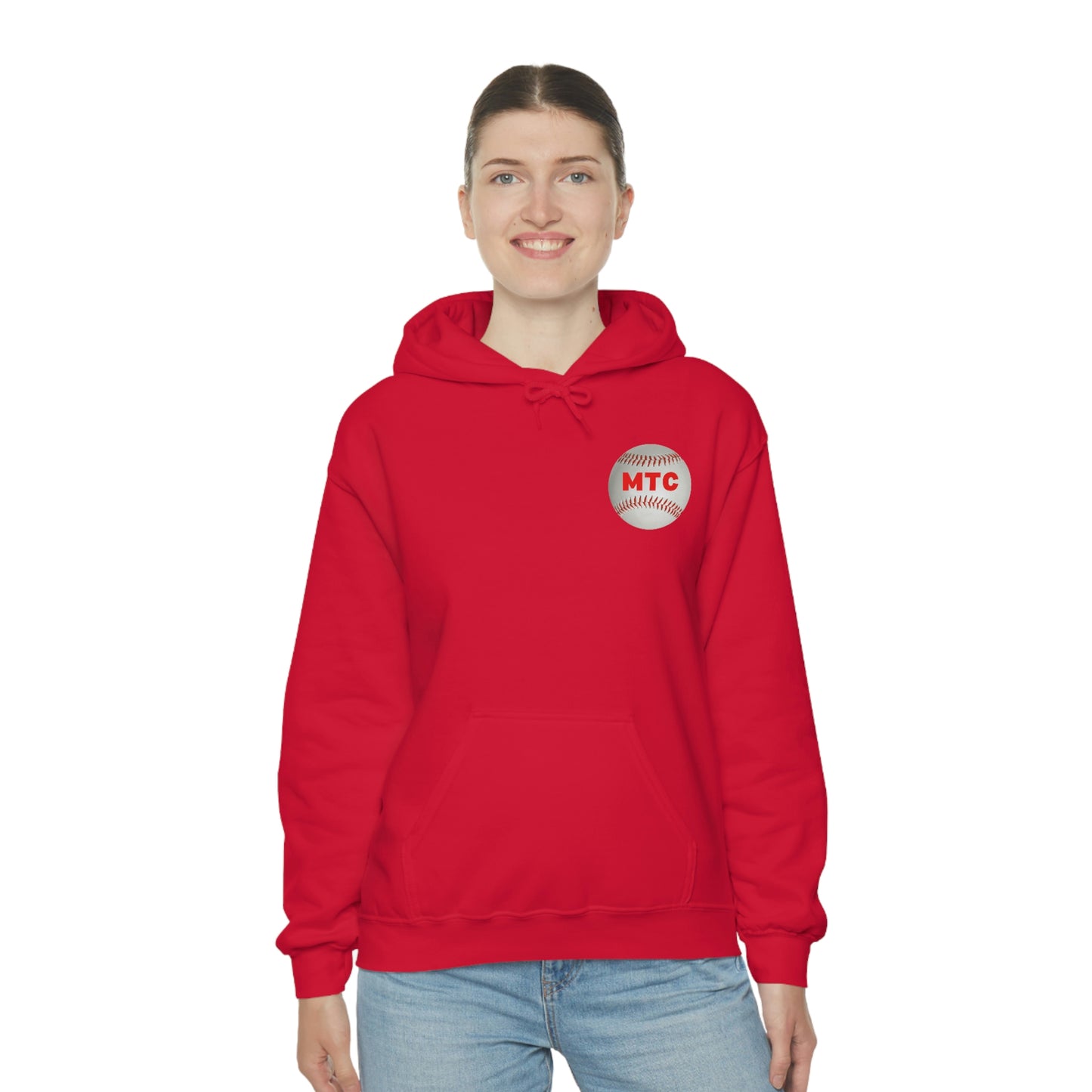 My Sport is Harder Than Yours Blue Bat (Red) Hooded Sweatshirt