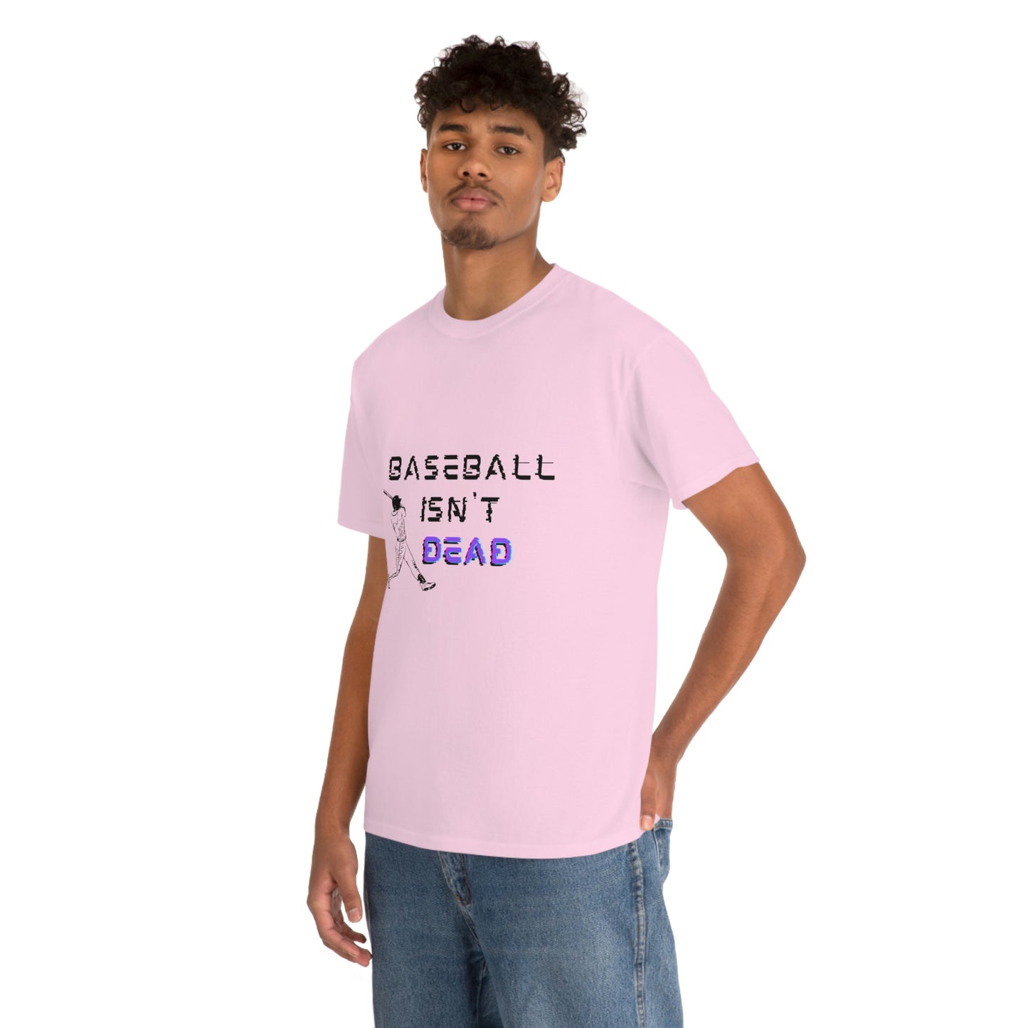 Baseball Isn't Dead Purple Front (light pink) Tee