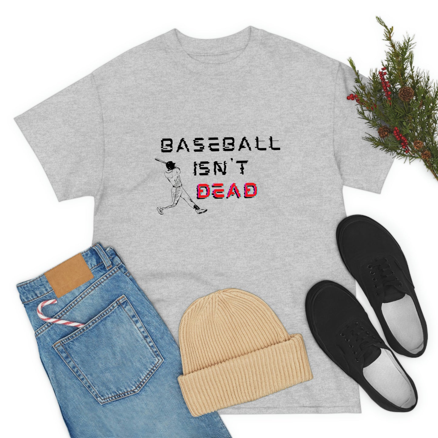 Baseball Isn't Dead Red Front (grey) Tee