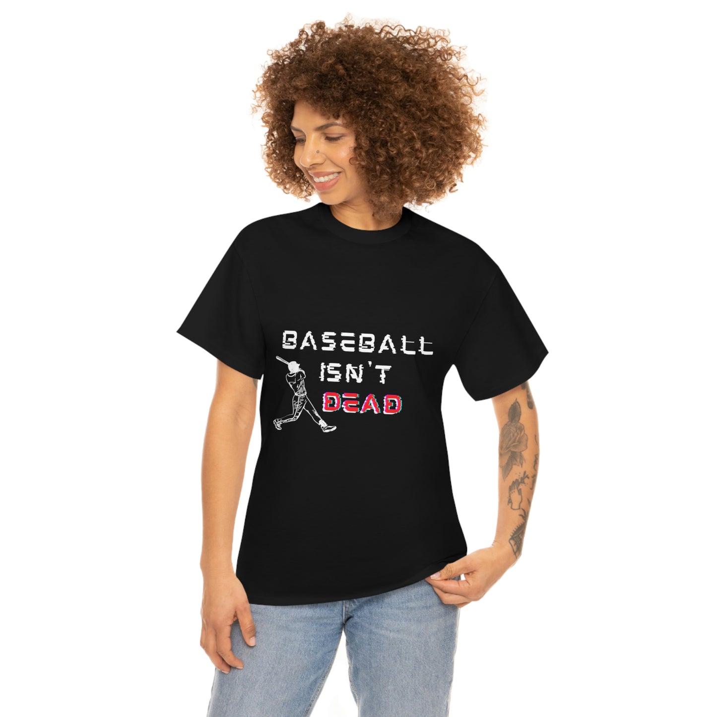 Baseball Isn't Dead Red Front (black) Tee