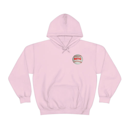 My Sport is Harder Than Yours Red Bat (Light Pink) Hooded Sweatshirt