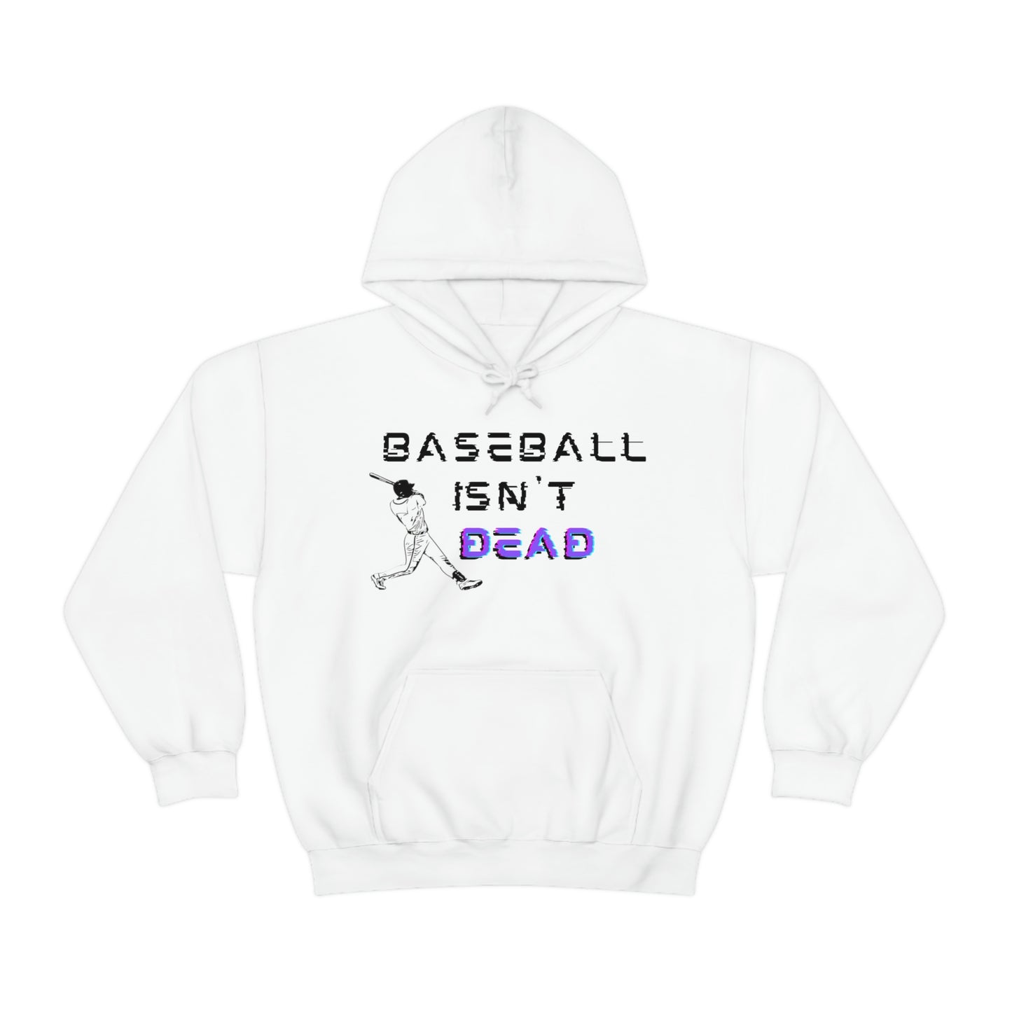 Baseball Isn't Dead Purple Front (white) Hooded Sweatshirt