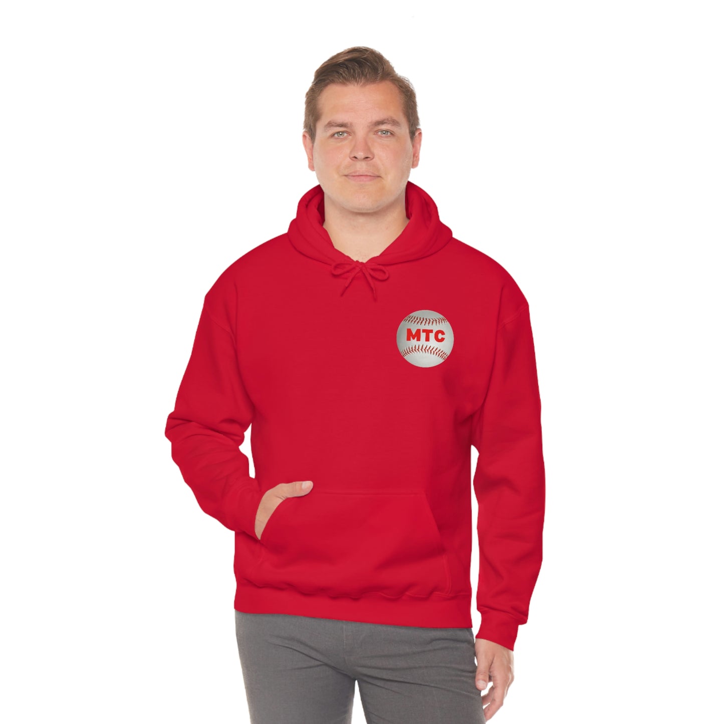 My Sport is Harder Than Yours Blue Bat (Red) Hooded Sweatshirt