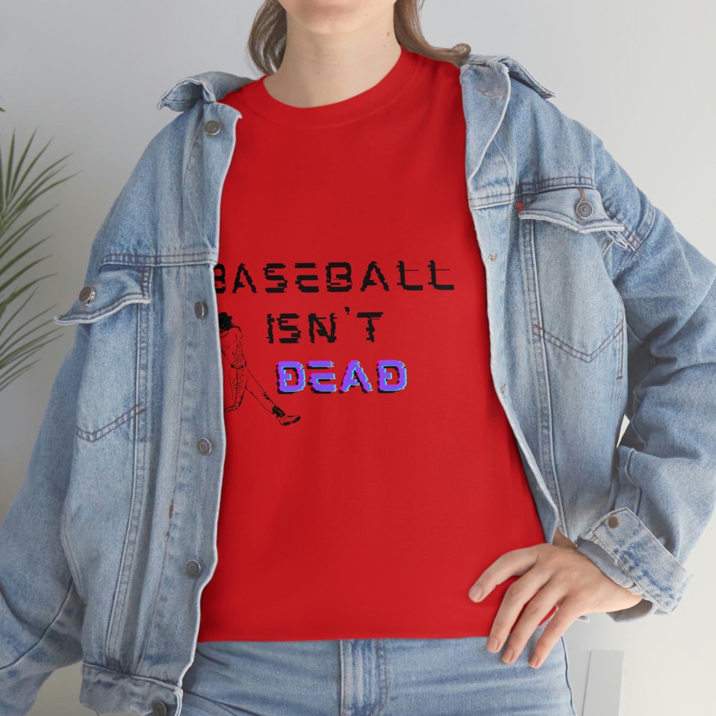 Baseball Isn't Dead Purple Front (red) Tee