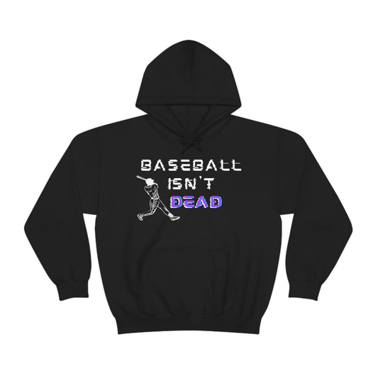 Baseball Isn't Dead Purple Front (black) Hooded Sweatshirt