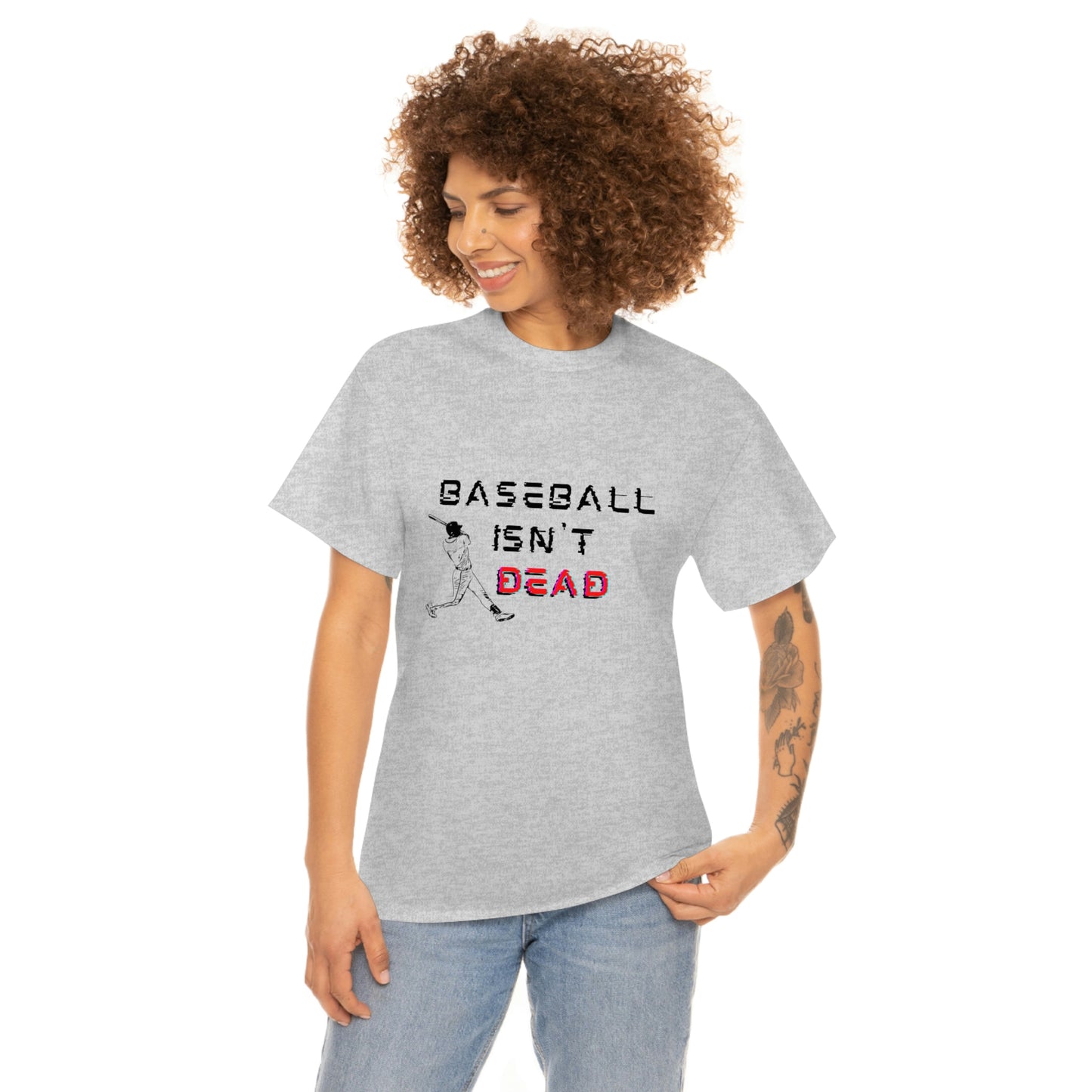 Baseball Isn't Dead Red Front (grey) Tee