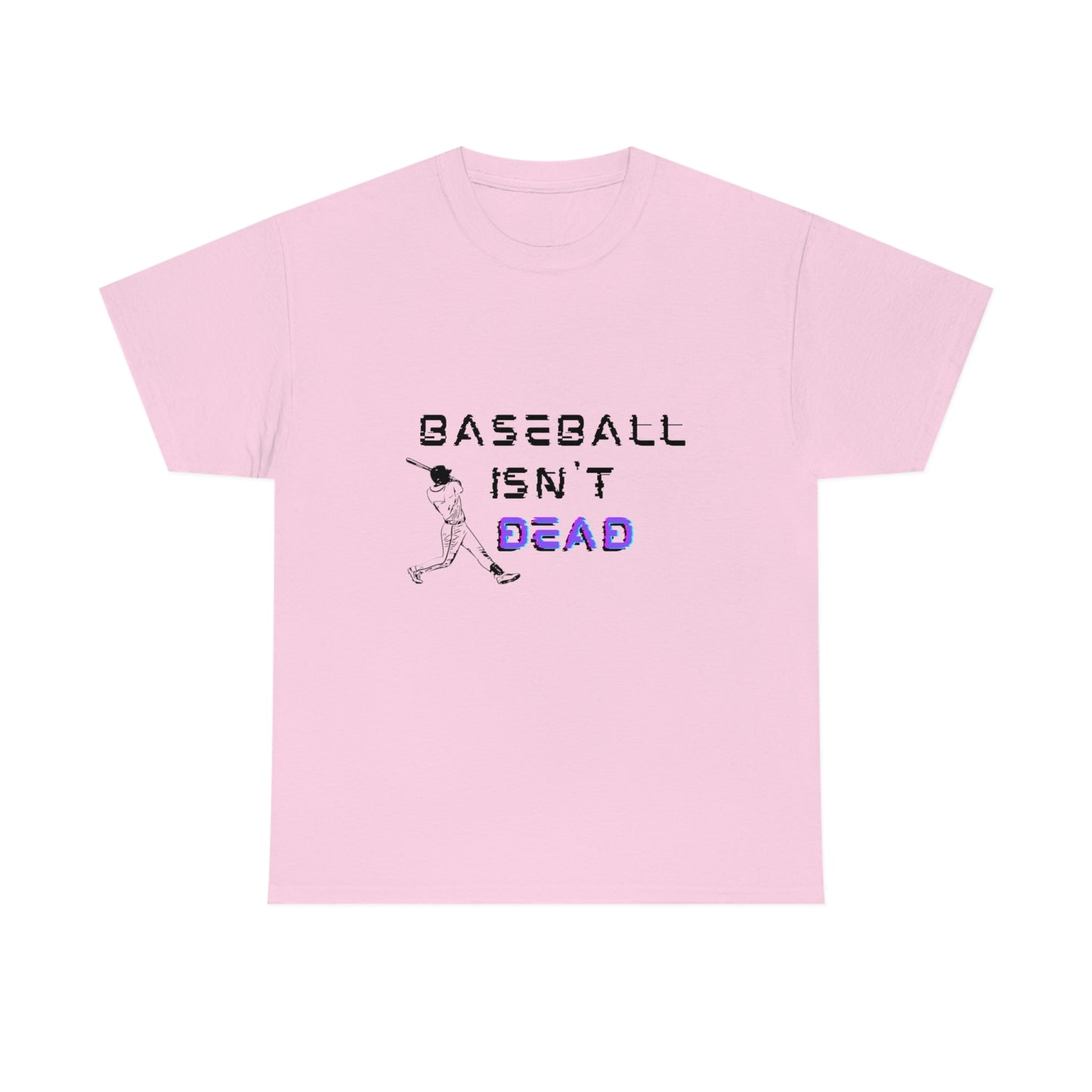 Baseball Isn't Dead Purple Front (light pink) Tee