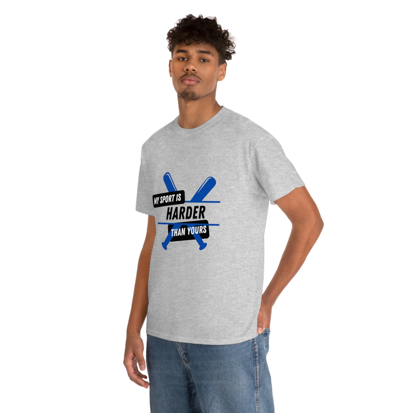 My Sport Is Harder Than Yours Blue Bat (grey) Tee