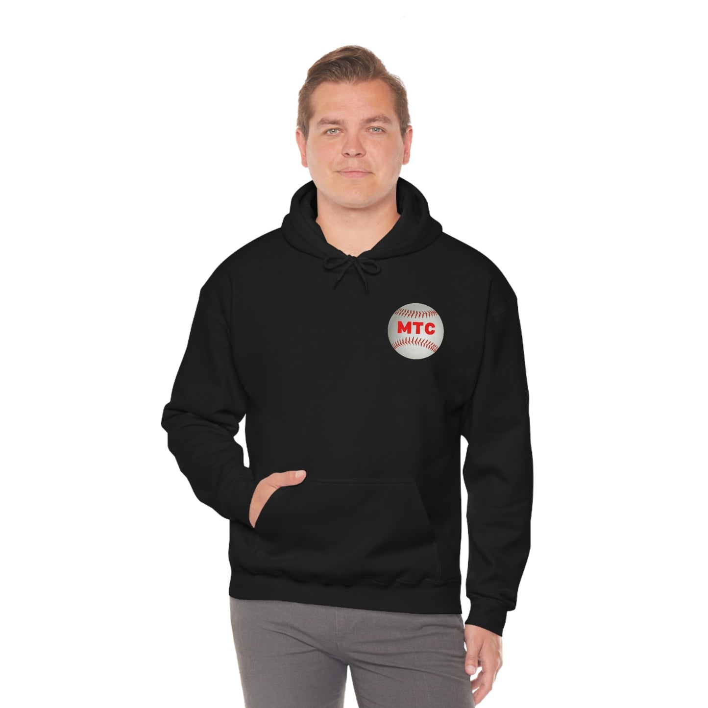 My Sport is Harder Than Yours Red Bat (Black) Hooded Sweatshirt