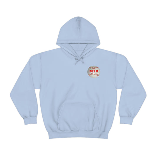 My Sport is Harder Than Yours Red Bat (Light Blue) Hooded Sweatshirt