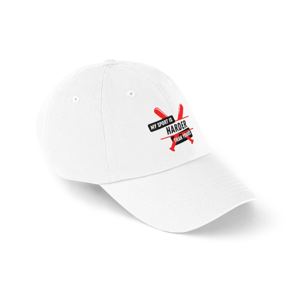 My Sport Is Harder Than Yours (Red Bat) Baseball Cap