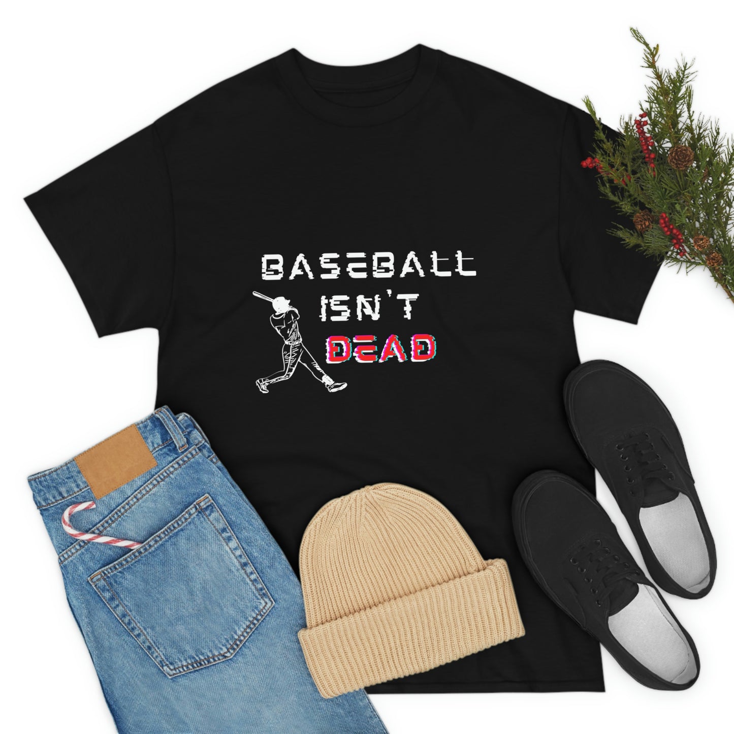 Baseball Isn't Dead Red Front (black) Tee